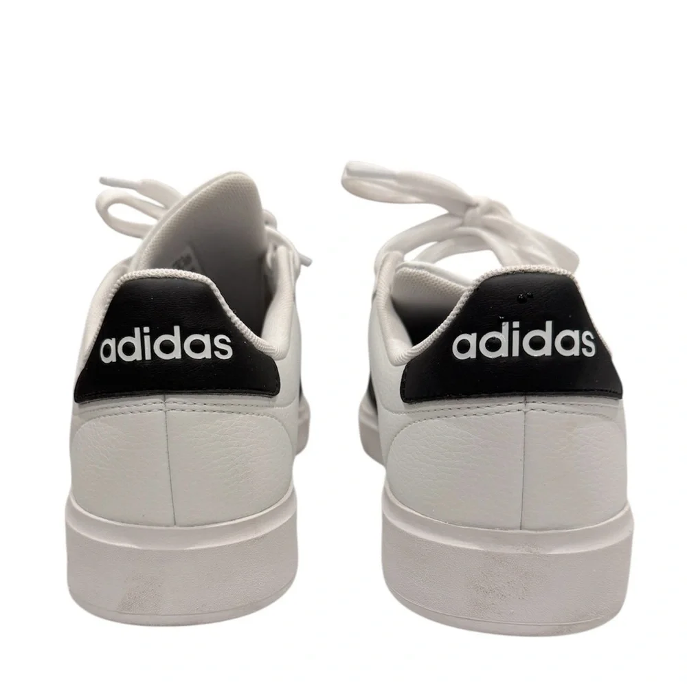 Adidas Grand Court 2.0 Cloudfoam White 3 Stripe Low Top Sneakers 9 - Picture 6 of 9
